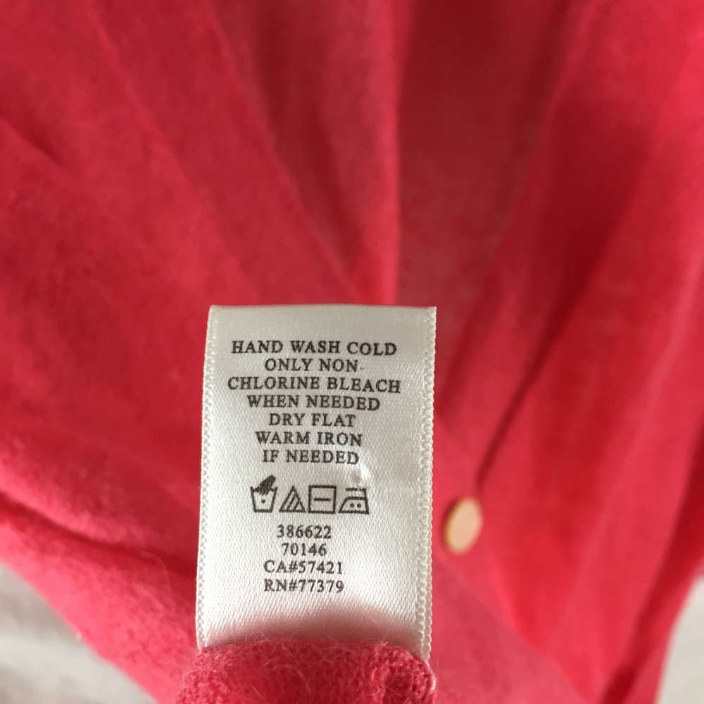 Coral Pink Mohair Longline Cardigan Sweater - M - Picture 6 of 8